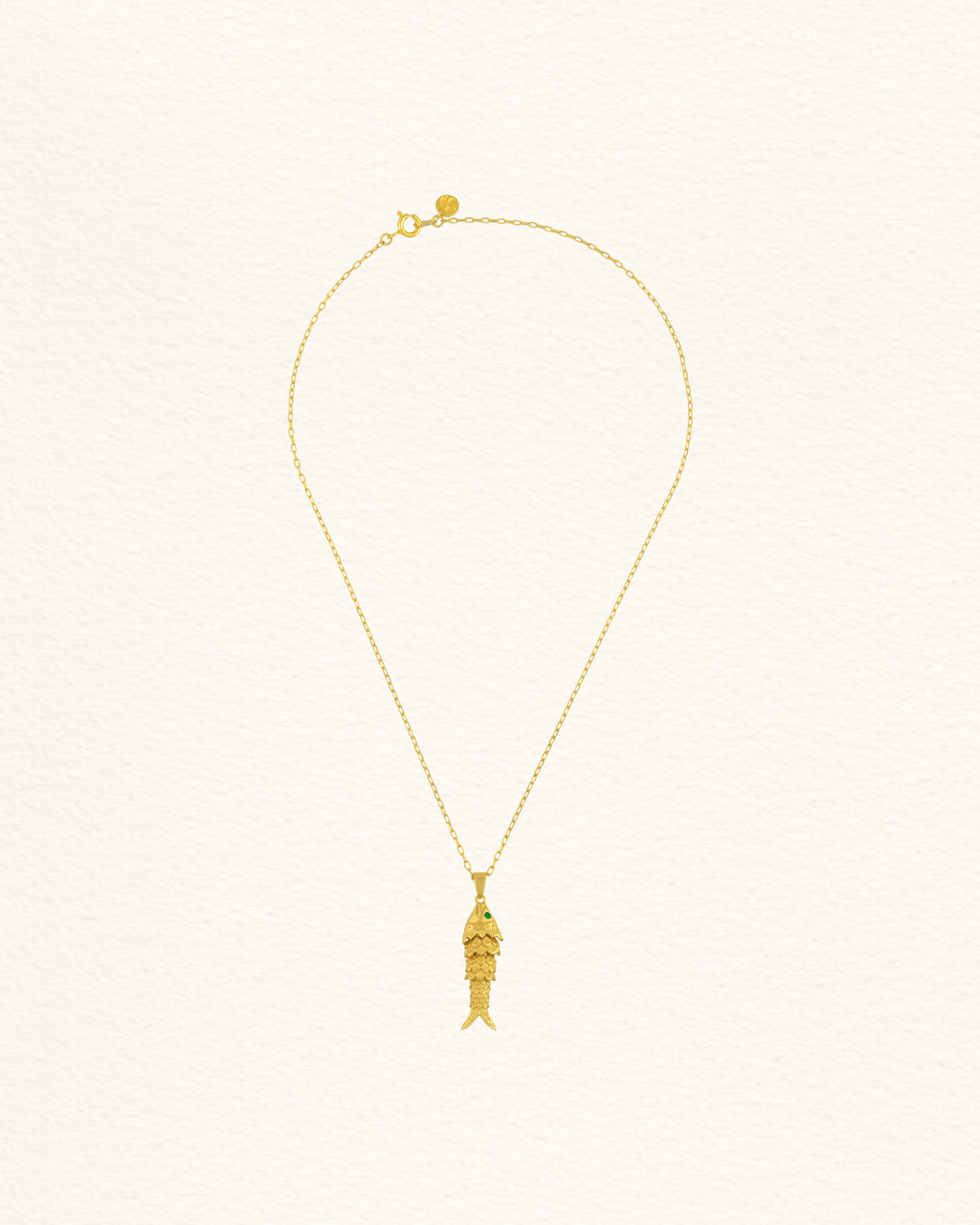Collier Poisson Articulé 3D Doré – Porte-Bonheur Marine, Pendentif Mobile En Cuivre – Cadeau Élégant