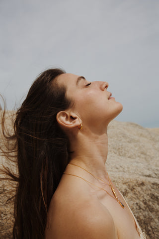 Boucles oreilles VARANASI créoles vermeil arrondies Atelier Siméon