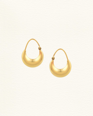 Boucles oreilles VARANASI créoles vermeil arrondies Atelier Siméon