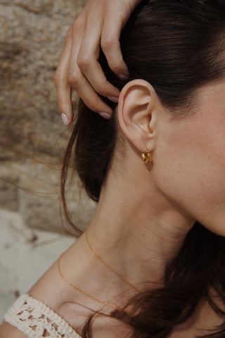 Boucles oreilles VARANASI créoles vermeil arrondies Atelier Siméon