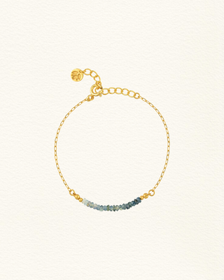 Bracelet NEELAM saphirs bleu-vert dégradés plaqué or Atelier Siméon