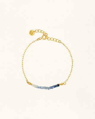 Bracelet NEELAM saphirs bleus dégradés plaqué or Atelier Siméon