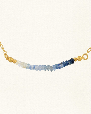 Bracelet NEELAM saphirs bleus dégradés plaqué or Atelier Siméon