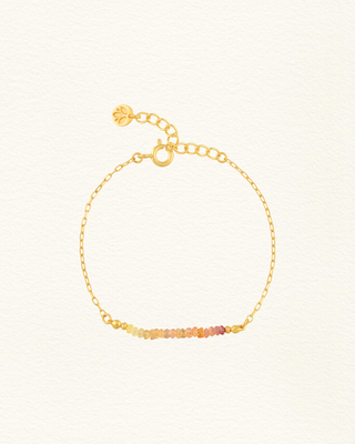 Bracelet NEELAM saphirs coucher de soleil dégradés plaqué or Atelier Siméon