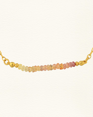 Bracelet NEELAM saphirs coucher de soleil dégradés plaqué or Atelier Siméon