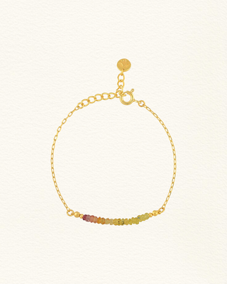 Bracelet NEELAM saphirs coucher de soleil dégradés plaqué or Atelier Siméon