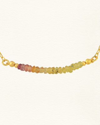 Bracelet NEELAM saphirs coucher de soleil dégradés plaqué or Atelier Siméon