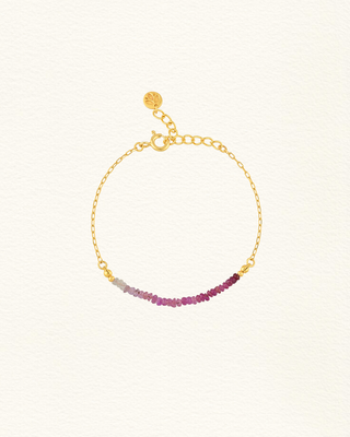 Bracelet NEELAM saphirs roses dégradés plaqué or Atelier Siméon