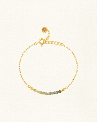 Bracelet NEELAM saphirs verts dégradés plaqué or Atelier Siméon