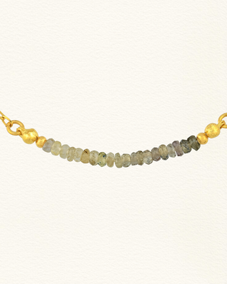 Bracelet NEELAM saphirs verts dégradés plaqué or Atelier Siméon