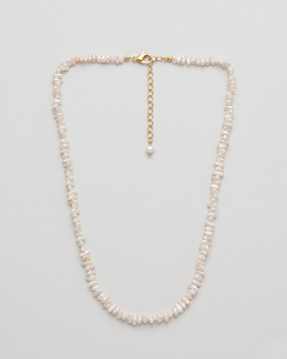Collier BONDI choker perles eau douce blanches plaqué or Atelier Siméon