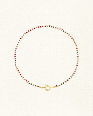 Collier COCHIN ras de cou perles eau douce tourmalines roses fermoir bouée Atelier Siméon