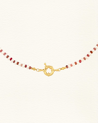 Collier COCHIN ras de cou perles eau douce tourmalines roses fermoir bouée Atelier Siméon