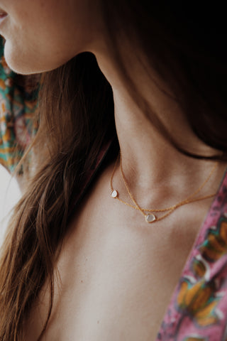 Collier LAXMI diamant polki brut chaîne vermeil Atelier Siméon