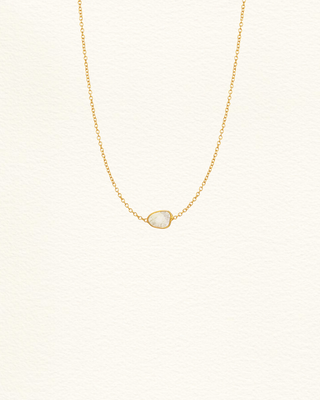 Collier LAXMI diamant polki centre brut chaîne vermeil Atelier Siméon