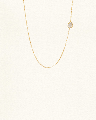 Collier LAXMI diamant polki cote brut chaîne vermeil Atelier Siméon