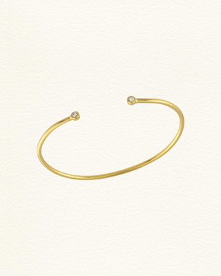 Jonc PALLADIO moissanites 2 carats laiton plaqué or Atelier Siméon