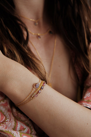 bracelet MAHILA tourmaline rose
