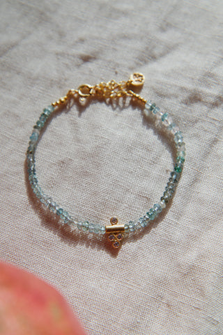 bracelet ROMY moss aquamarine