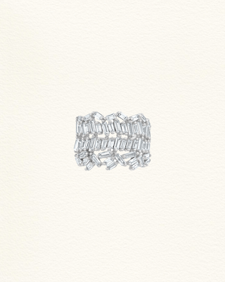 Bague Art Déco Gatsby argent 925 moissanites baguettes Atelier Siméon